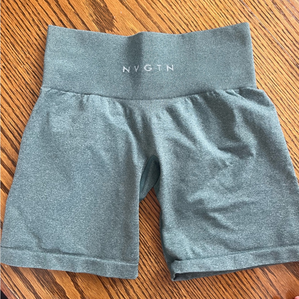 NVGTN forest green pro shorts